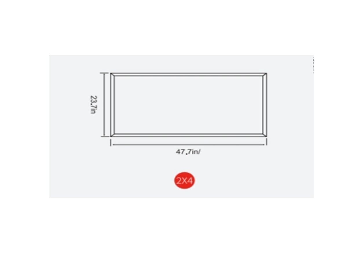 Lighting Spot 26 LS26-GLFPE-50W-2X4-CCT3,  2X4Flat Panel With Emergency Back up Battery, 50W 3CCT 3500(5750LM)4000K(6100LM) 5000K(5800LM)