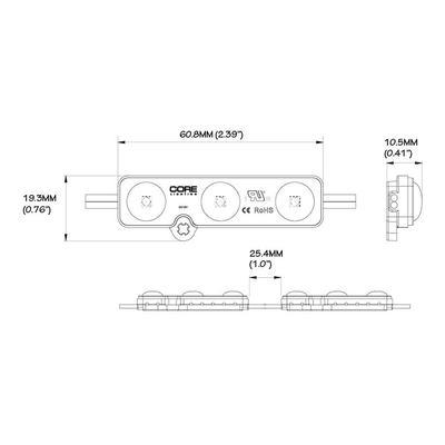 Core Lighting LSD50-40K-12V, LED Flexible LED Mini Module, 1.1W Color Temperature 4000k