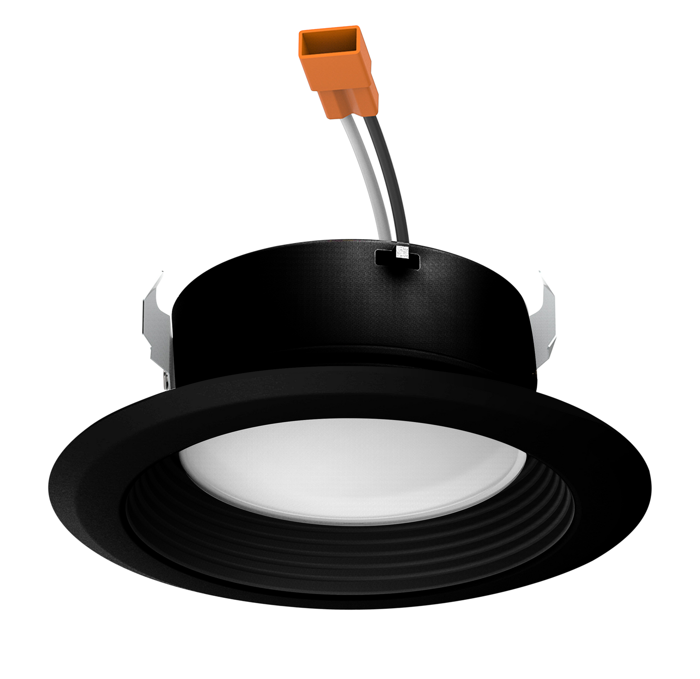 Lighting Spot 26 LSF-4-3CCT-BF-BK 4" Selectable 3CCT Round Baffle LED Recessed Retrofit Downlight, Black Finish