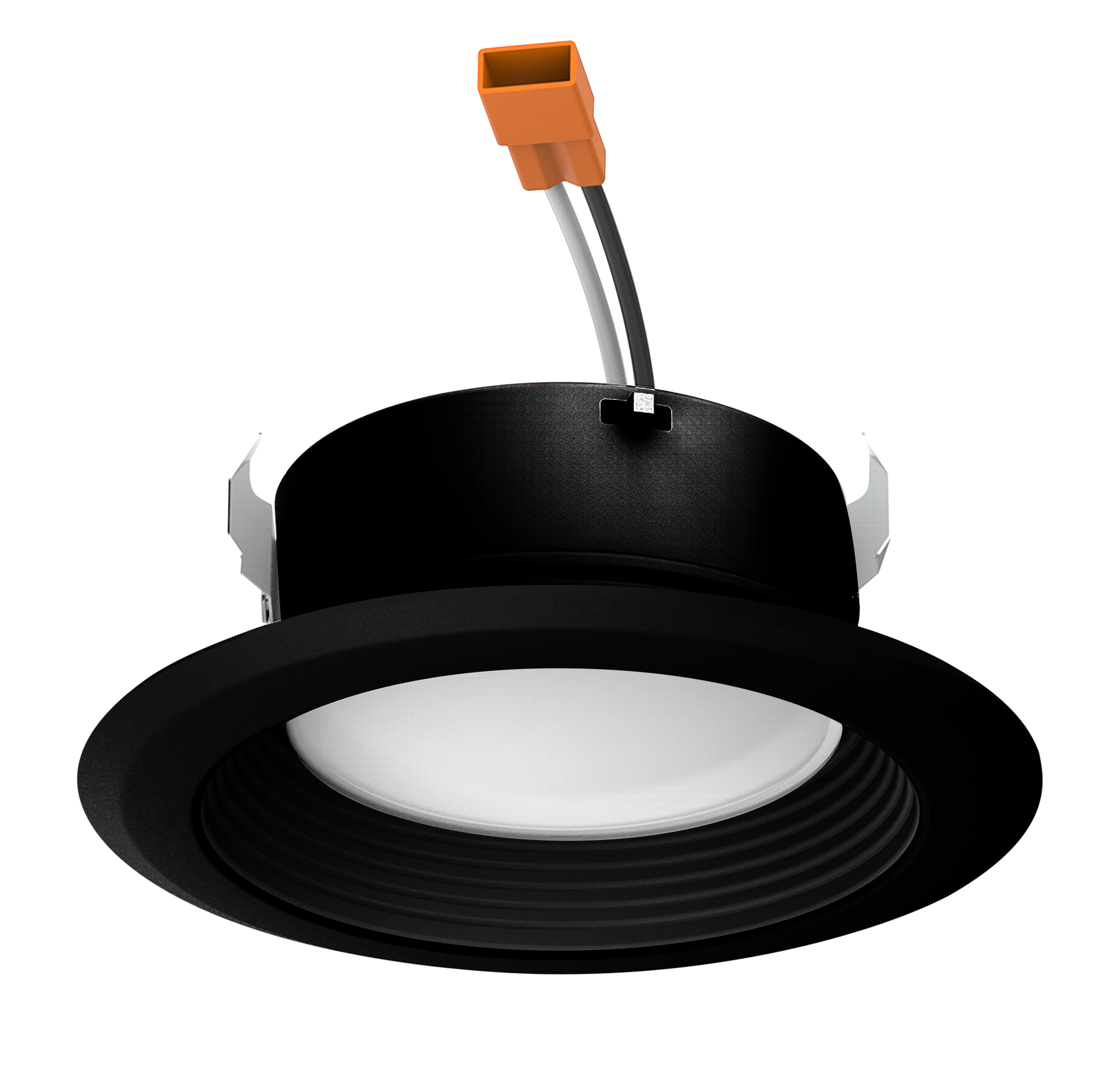 Lighting Spot 26 LSF-4-3CCT-BF-BK 4" Selectable 3CCT Round Baffle LED Recessed Retrofit Downlight, Black Finish