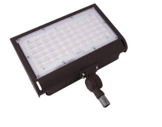 100W LED Flood Light Adjustable Knuckle 5000K Bronze Finish