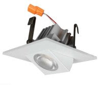 Lighting Spot 26 LSL-2-247-3K 2” LED Adjustable Square Downlight, Lumens 670 lm, Wattage 9W, Color Temperature 3000K, White