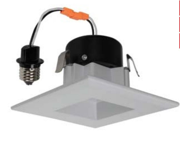 3 Inch LED Smooth Square Trim White Finish 3000K