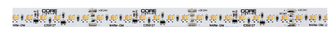 Core Lighting LSM35WD-18K/27K-PF-24V 3.6W Auto Warm Dim Flexible Indoor LED Strip Color Temperature 1800K/2700K Voltage 24V