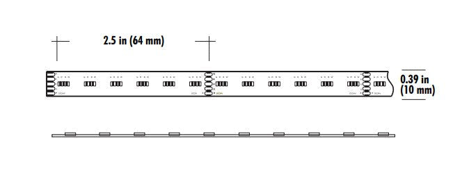 Core Lighting LSM55-RGBW-30K-20FT-24V 5.0W Indoor Color-Changing LED Strip Color Temperature 3000K length 20FT Voltage 24V