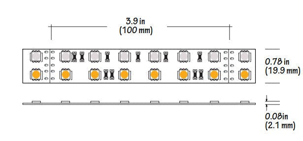 Core Lighting LSP80-RGBW-50K-PF-24V 8.8W Indoor RGB+White LED Strip , LSP80 Model, 5000k Color Temperature , PF Per Feet, 24V Voltage