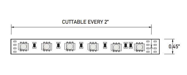 Core Lighting LSPW-58X-RGB-16FT-24V 5.8W Outdoor Color-Changing LED Strip , LSPW58X Model, 16FT Length, 24V Voltage