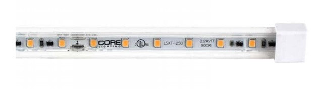 Core Lighting LSXT-250-27K-100FT-24V 2.2W Long Run Outdoor Flexible LED Strip, 2700K Color Temperature, 100FT Length. 24V Voltage