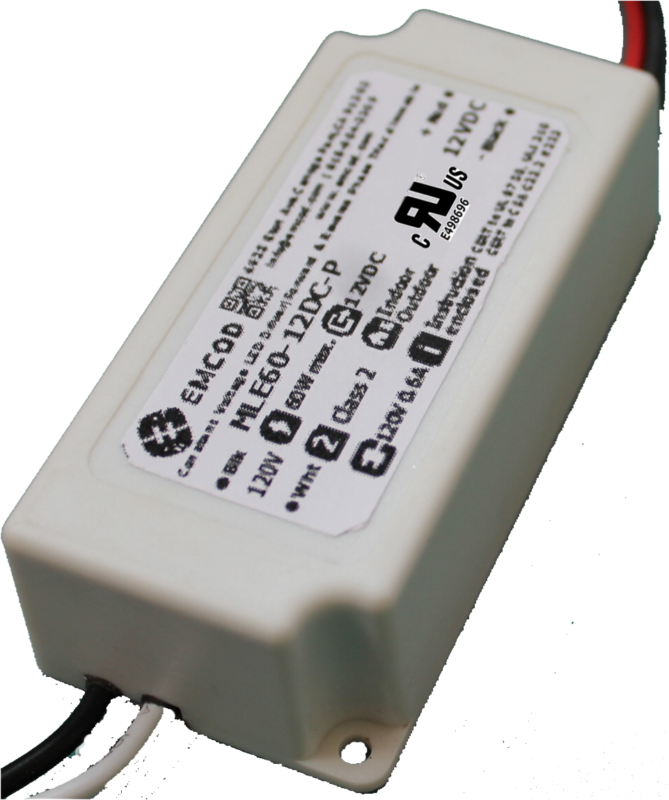 EMCOD MLE60-12DC-P 60W Electronic Phase Cut Dimmable, Plastic Suitable For Dry And Damp Location Enclosure