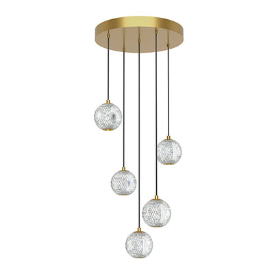 Alora Lighting MP321205NB Marni Integrated LED Pendant, Ceiling lighting Natural Brass Finish