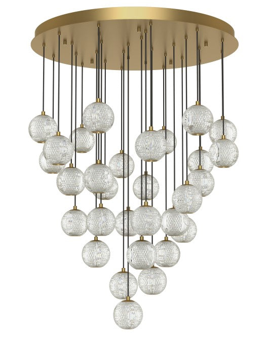 Alora Lighting MP321230NB Marni LED Pendant Ceiling Light Natural Brass Finish