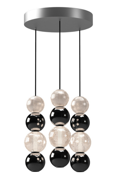 Alora Lighting MP321803PN Onyx 15 Inches Linear Multi LED Pendant Ceiling Light, Polished Nickel Finish