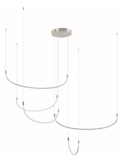 Kuzco Lighting MP89570-BN 71 inch Talis Linear Multi LED Pendant Light, Brushed Nickel Finish