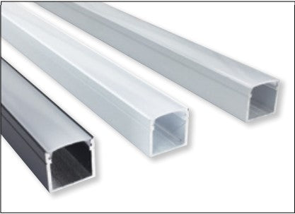 Nora Lighting NATL-CIP26A 4 Foot Deep Channel Aluminum Plastic Diffuser End Caps And NUTP13 3M Adhesive Mounting Tape Included