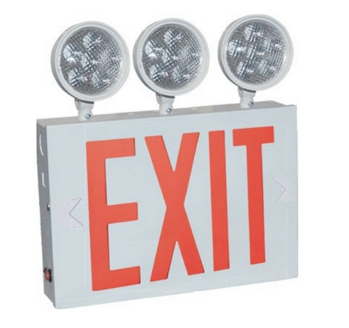 New York Approved LED Dual-Head Emergency Light - Battery Backup -  Adjustable Light Heads