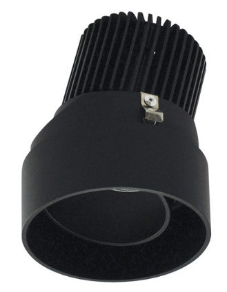 Nora Lighting NIO-2RTLA35QBB 2 Inch Iolite LED Round Trimless Adjustable, 10-Degree Optic, 850lm / 12W, 3500K, Black Adjustable / Black Reflector
