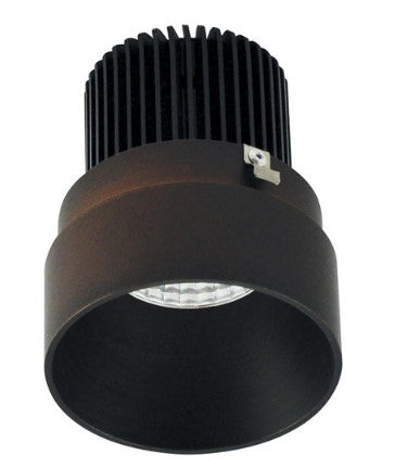 Nora Lighting NIO-2RTLNDC35QBZ 2 Inch Iolite LED Round Trimless Downlight, 10-Degree Optic, 850lm / 12W, 3500K, Bronze Finish