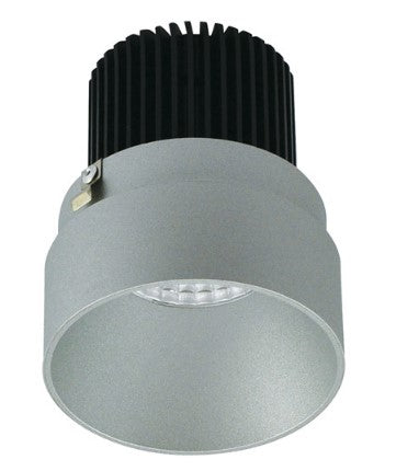 Nora Lighting NIO-2RTLNDC40QHZ 2 Inch Iolite LED Round Trimless Downlight, 10-Degree Optic, 850lm / 12W, 4000K, Haze Finish
