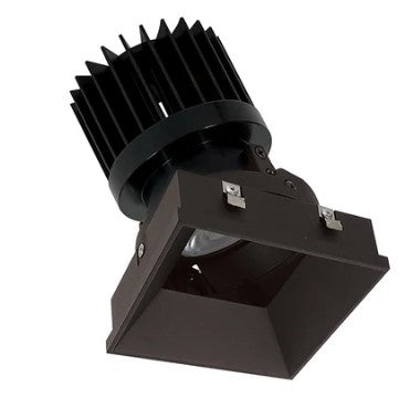 Nora Lighting NIO-4PSTLA30XBZ/HL LED 4 Inch Iolite PLUS Square Trimless Adjustable 1500lm/2000lm 3000K Bronze Finish