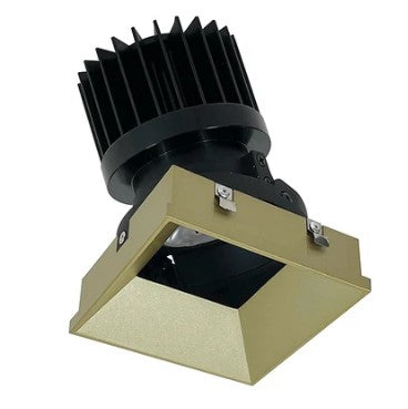 Nora Lighting NIO-4PSTLA50XCH/HL LED 4 Inch Iolite PLUS Square Trimless Adjustable 1500lm/2000lm 5000K Champagne Haze Finish