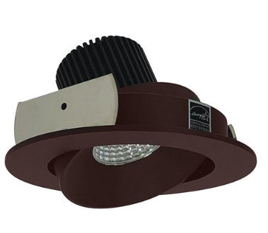 Nora Lighting NIO-4RC27QBZ 4 Inch Iolite LED Round Adjustable Cone Reflector, 10-Degree Optic, 850lm / 12W, 2700K, Bronze Reflector / Bronze Flange