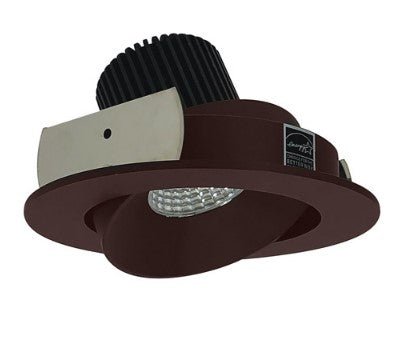 Nora Lighting NIO-4RC30QBZ 4 Inch Iolite LED Round Adjustable Cone Reflector, 10-Degree Optic, 850lm / 12W, 3000K, Bronze Reflector / Bronze Flange