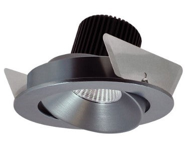 Nora Lighting NIO-4RC40QNN 4 Inch Iolite LED Round Adjustable Cone Reflector, 10-Degree Optic, 850lm / 12W, 4000K, Natural Metal Reflector / Natural Metal Flange