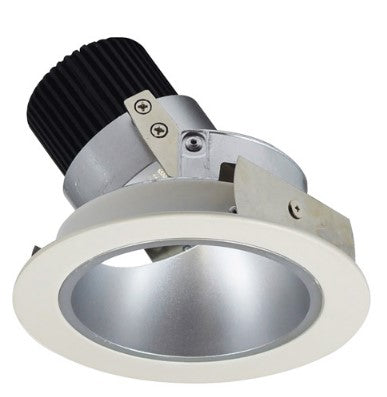 Nora Lighting NIO-4RD27QHW 4 Inch Iolite LED Round Adjustable Deep Reflector, 10-Degree Optic, 850lm / 12W, 2700K, Haze Reflector / White Flange