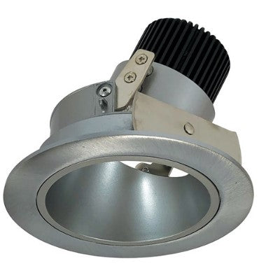 Nora Lighting NIO-4RD30QNN 4 Inch Iolite LED Round Adjustable Deep Reflector, 10-Degree Optic, 850lm / 12W, 3000K, Natural Metal Reflector / Natural Metal Flange