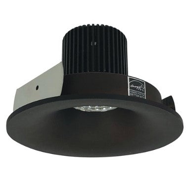 Nora Lighting NIO-4RNB27QBZ 4 Inch Iolite LED Round Bullnose, 10-Degree Optic, 850lm / 12W, 2700K, Bronze Finish