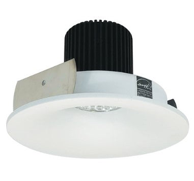 Nora Lighting NIO-4RNB27QMPW 4 InchIolite LED Round Bullnose, 10-Degree Optic, 850lm / 12W, 2700K, Matte Powder White Finish