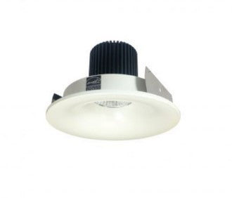 Nora Lighting NIO-4RNB27QWW 4 Inch Iolite LED Round Bullnose, 10-Degree Optic, 850lm / 12W, 2700K, White Finish