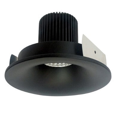 Nora Lighting NIO-4RNB35QBB 4 Inch Iolite LED Round Bullnose, 10-Degree Optic, 850lm / 12W, 3500K, Black Finish