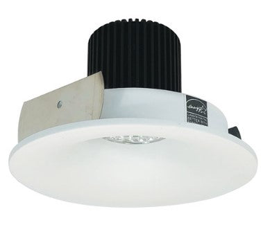 Nora Lighting NIO-4RNB40QMPW 4 Inch Iolite LED Round Bullnose, 10-Degree Optic, 850lm / 12W, 4000K, Matte Powder White Finish