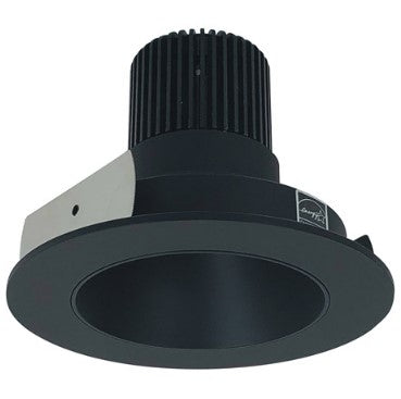 Nora Lighting NIO-4RNDC30QBB 4 Inch Iolite LED Round Reflector, 10-Degree Optic, 850lm / 12W, 3000K, Black Reflector / Black Flange