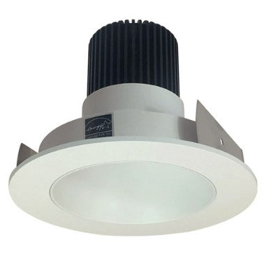 Nora Lighting NIO-4RNDC35QWW 4 Inch Iolite LED Round Reflector, 10-Degree Optic, 850lm / 12W, 3500K, White Reflector / White Flange