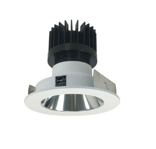 Nora Lighting NIO-4RNDC35XCMPW/HL 4 Inch Iolite LED Round Reflector, 1500lm/2000lm/2500lm (varies by housing), 3500K, Specular Clear Reflector / Matte Powder White Flange