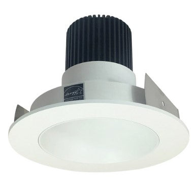 Nora Lighting NIO-4RNDC40QMPW 4 Inch Iolite LED Round Reflector, 10-Degree Optic, 850lm / 12W, 4000K, Matte Powder White Reflector / Matte Powder White Flange