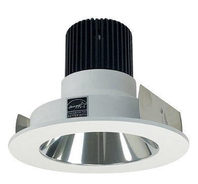 Nora Lighting NIO-4RNDC40XCMPW/10 4 Inch Iolite LED Round Reflector, 10-Degree Optic, 850lm / 12W, 4000K, White Reflector / White Flange