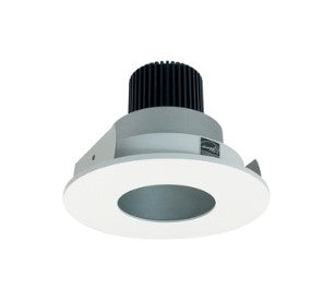 Nora Lighting NIO-4RPH30QHZMPW 4 Inch Iolite LED Round Pinhole, 10-Degree Optic, 850lm / 12W, 3000K, Haze Pinhole / Matte Powder White Flange