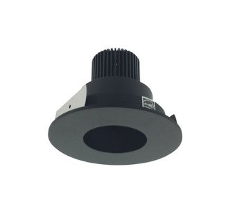 Nora Lighting NIO-4RPH35QBB 4 Inch Iolite LED Round Pinhole, 10-Degree Optic, 850lm / 12W, 3500K, Black Pinhole / Black Flange