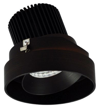 Nora Lighting NIO-4RTLA27QBZ 4 Inch Iolite LED Round Trimless Adjustable, 10-Degree Optic, 850lm / 12W, 2700K, Bronze Adjustable / Bronze Reflector
