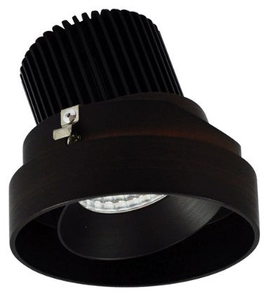 Nora Lighting NIO-4RTLA30QBZ 4 Inch Iolite LED Round Trimless Adjustable, 10-Degree Optic, 850lm / 12W, 3000K, Bronze Adjustable / Bronze Reflector