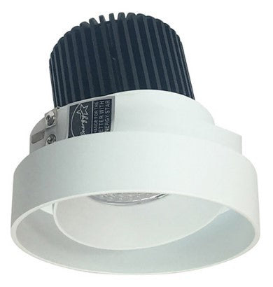 Nora Lighting NIO-4RTLA35QMPW 4 Inch Iolite LED Round Trimless Adjustable, 10-Degree Optic, 850lm / 12W, 3500K, Matte Powder White Adjustable / Matte Powder White Reflector