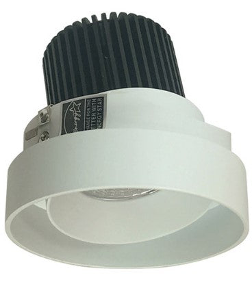 Nora Lighting NIO-4RTLA35QWW 4 Inch Iolite LED Round Trimless Adjustable, 10-Degree Optic, 850lm / 12W, 3500K, White Adjustable / White Reflector