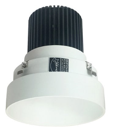 Nora Lighting NIO-4RTLNDC27QMPW 4 Inch Iolite LED Round Trimless Downlight, 10-Degree Optic, 850lm / 12W, 2700K, Matte Powder White Finish