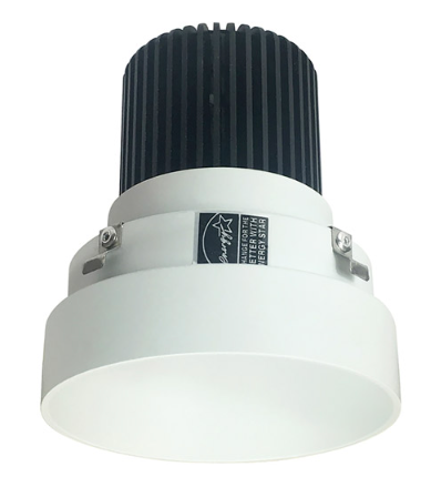 Nora Lighting NIO-4RTLNDC30QWW 4" Iolite LED Round Trimless Downlight, 10-Degree Optic, 850lm / 12W, 3000K, White Finish