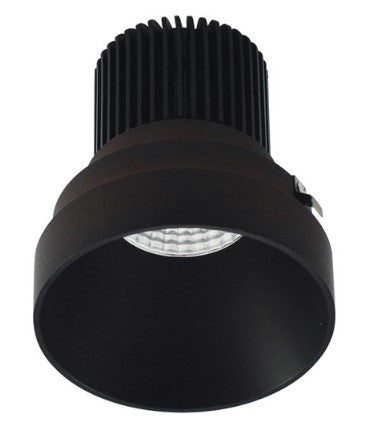 Nora Lighting NIO-4RTLNDC40QBZ 4 Inch Iolite LED Round Trimless Downlight, 10-Degree Optic, 850lm / 12W, 4000K, Bronze Finish