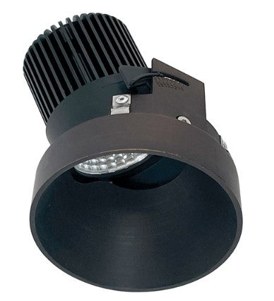 Nora Lighting NIO-4RTSLA27QBZ 4 Inch Iolite LED Round Trimless Adjustable Slot, 10-Degree Optic, 850lm / 12W, 2700K, Bronze