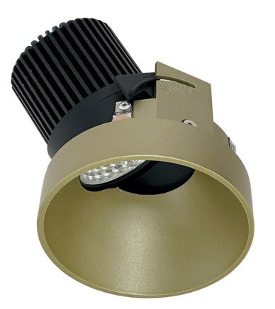 Nora Lighting NIO-4RTSLA27XCH/10 4 Inch Iolite LED Round Trimless Adjustable Slot, 1000lm / 14W, 2700K, Champagne Haze